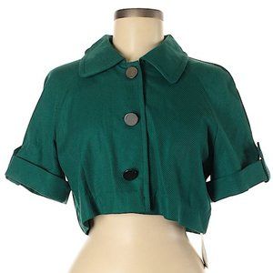 Express • Green Cropped Blazer Jacket • NWT